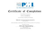 ATUL AGARWAL · Shruti Haralalka This certificate is awarded to ATUL AGARWAL for successfully completing the Workshop PMI ACP CERTFICATION REQUIREMENTS FOUR ( 4 ) PDU S CCR CATEGORY