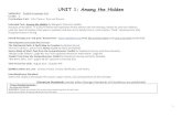 UNIT 1: Among the Hidden - rcs.rome.ga.us · Extended Text Among the Hidden by Margaret Peterson Haddix Synopsis of the Book: In a future where the Population Police enforce the law