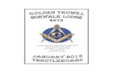 Golden Trowel Norwalk Lodge #273 12345 Rosecrans Avenue … JAN 2013.pdf · 2013. 1. 14. · ~ IN LOVING MEMORY ~ Bro. RICHARD S CHAMBERLAIN Born—June 27 1930 - Wisconsin Initiated