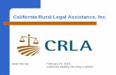 California Rural Legal Assistance, Inc.Web Sites... · 2/25/2019  · housing/Habitability – Fair housing/Housing discrimination – Foreclosure of rental properties. Housing ...
