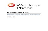 Windows Phone Navigation and Controlsaz12722.vo.msecnd.net/wp7trainingcourse1-4/labs/... · Windows Phone Silverlight application. During the lab you will build a navigation application