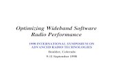 Optimizing Wideband Software Radio Performance · Optimizing Wideband Software Radio Performance 1998 INTERNATIONAL SYMPOSIUM ON ADVANCED RADIO TECHNOLOGIES Boulder, Colorado 9-11