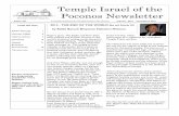 Temple Israel of the Poconos Newsletterbeta.asoundstrategy.com/sitemaster/userUploads... · Bayom Hahu Yihiye Ad-nai Echad uSh'mo Echad." ... the world by releasing Ten Seforim, or