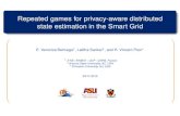 Repeated games for privacy-aware ... - Lalitha Sankar · PDF file Repeated games for privacy-aware distributed state estimation in the Smart Grid E. Veronica Belmega†, Lalitha Sankar‡,