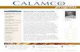 WINTER 2016 - calamco.com · 2 3 4 WINTER 2016 PREsIdENT aNd ChIEf ExECuTIvE OffICER Bob Brown vICE PREsIdENT OPERaTIONs Lee Gardiner vICE PREsIdENT ChIEf fINaNCIaL OffICER Dan Stone