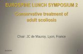 Chair: JC de Mauroy, Lyon, France · •6% of scoliosis after 40 years old •10 % after 65 years old •Gender Ratio : 2 women for one man 26/10/2008 2. Adult Scoliosis Progressive