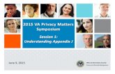 2015 VA Privacy Matters Symposium · 2015. 6. 17. · PRIVACY AND RECORDS MANAGEMENT . Administrative Items • Do not use your computer microphone to participate in this meeting.