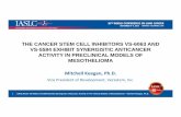 Mitchell Keegan, Ph.D. - Verastem Oncology...7 ORAL40.05: VS-6063 & VS-5584 Exhibit Synergistic Anticancer Activity in Pre-clinical Models of Mesothelioma – Mitchell Keegan, P h.D.
