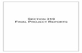 Section 319 Final Report - DENRSECTION 319 FINAL PROJECT REPORTS EXECUTIVE SUMMARY APRIL 6, 2000 1 INTRODUCTION Preparation of a final project report is an important aspect of the