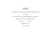 POWER SYSTEM RELAYING COMMITTEE OF THE IEEE ... - pes …pes-psrc.org/meetings/minutes/2010-5.pdf · papers for the PES conferences, to be a member of the balloting pool for the PSRC