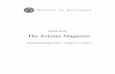 The Actuary Magazine - SOA · Article from: The Actuary Magazine . October/November 2014 – Volume 11, Issue 5