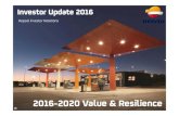 Investor update 2016 · Self-financing strategy even in a stress scenario PORTFOLIO MANAGEMENT Capex flexibility EFFICIENCY Synergies and company-wide Efficiency Program with strict