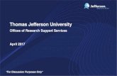 Thomas Jefferson University 

Email. Phone: Duration. Offices of Research Support Services: Introduction and Integration Timelines: Brian Squilla. Brian.Squilla@ : 215-503-0418