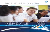 AshdALE · 2019. 8. 11. · from Year 10, to complete the online Literacy and numeracy Assessment (oLnA). The Year 12 Class of 2016, the first to undertake the new WA Curriculum in