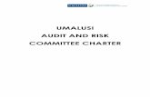 UMALUSI AUDIT AND RISK COMMITTEE CHARTER OF REFERENCE AUDIT AND RISK COM… · Umalusi. Sections 51(1)(a)(H), 76(4)(d) and 77 of the PFMA, as amended, and the Treasury Regulations