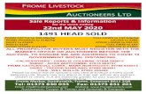 1491 HEAD SOLD - Frome Livestock Auctioneers...22nd may 2020 1491 head sold prime cattle to 200.50p/kg cull cows to 152.50p/kg prime hoggets to 218p/kg calves to £385 dairy to £1650