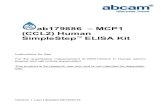 SimpleStep ELISA Kit (CCL2) Human ab179886 – MCP1 · 29.10.2013  · Version 1 Last Updated 29/10/2013 Instructions for Use For the quantitative measurement of MCP1/CCL2 in Human