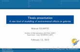 Thesis presentation - A new level of modelling of ...€¦ · Thesis presentation. Introduction Quantify environments Intra-group physical processes Tests on mock catalogs Quantify