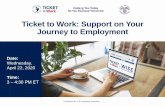 Ticket to Work: Support on Your Journey to Employment...2020/04/22  · Ticket to Work: Support on Your Journey to Employment Accessing Today’s Webinar (Slide 2 of 3) All attendees