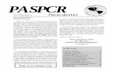PASPCRpaspcr.org/newsletters/2003_4.pdf · PASPCR Vol. 11 Number 4 Newsletter December 2003 Introduction... by Bill Oetting Plans for the XIIth Annual Meeting of the PASPCR, to be