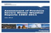 Assessment of Previous Severe Winter Weather Reports ... 2011 Southwest... Prepared the report, “Assessment of Previous Severe Winter Weather Reports 1983-2011,” which documents