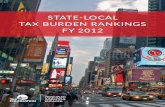 STATE-LOCAL TAX BURDEN RANKINGS FY 2012 · STATE-LOCAL TAX BURDEN RANKINGS FY 2012 Alaska provides the best example of tax exporting. Alaska is able to collect approximately 80 percent