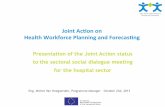 Joint&Ac)on&on&& Health&Workforce&Planning&and&Forecas)ng&€¦ · • Technical(recommen3 daons (WP4: Common terminology dictionary WP5: Minimal common data set WP4: Best practice