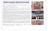 Adiyongal Thirumadal - Sri Andal Sydney · 2020. 2. 3. · Adiyongal Thirumadal ISSUE 49 SYDNEY ANDAL GROUP NEWSLETTER Feb 20 Welcome to the forty-ninth issue of Adiyongal Thirumadal!