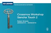 Crossmos Workshop Sencha Touch 2 - msec.be€¦ · Workshop Timeline • 14h00 – 14h20 !Introduction & Quick Start • 14h20 – 14h40 !Familiarization with tools • 14h40 –
