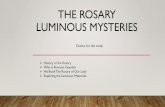 The Rosary Luminous mysteries - Immaculate Heart of MaryThe Mysteries of the Rosary The Mysteries of the Rosary were introduced by Dominic of Prussia sometime between 1410 and 1439.