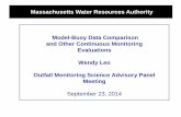 Massachusetts Water Resources Authority Model-Buoy Data ... · 3 Location of buoys and survey stations NERACOOS A (2001-present) USGS LT-A (1989-2006) NDBC 44013 (2009-2013) • water