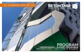 Program - BetonTage€¦ · Precast concrete in Australia: producers, products, projects Sarah Bachmann, National Precast Association, Adelaide Australian Institute of Architects: