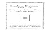 Notre Dame Directories - University of Notre Dame Archives · Student Directory 1923-1924 Abel, Paul Joseph; Corby; M. E. 3 2112 Pearl St., Cincinnati, 0. Abel, Peter Joseph; Day;