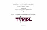 Legislative Appropriations Request · consequence pathogens; developing early detection and testing protocols which can provide surge testing capacities for responding to, and recovering