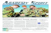 November: Military Family Month Congrats to...Nov 06, 2009  · mothers and fathers are deployed, mili-tary families endure with exceptional resilience and courage. They provide our