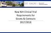 NIH Clinical Trial Requirements Revised 12-14-17...the Research Strategyrather than via the new clinical trial specific fields on the PHS Human Subjects & Clinical Trials Information