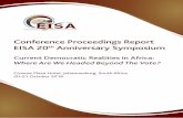 Conference Proceedings Report EISA 20th Anniversary …...governance in the first place. Instead, they resembled a hybrid form of authoritarian governance combined with certain aspects