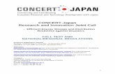 CONCERT-Japan Research and Innovation Joint Call · 1. Efficient Energy Storage and Distribution Energy storage and distribution technologies have critical importance for the transition