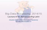 Big Data Processing, 2014/15 · Course content • Introduction • Data streams 1 & 2 • The MapReduce paradigm • Looking behind the scenes of MapReduce: HDFS & Scheduling •