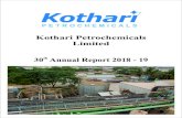 Kothari Petrochemicals Limited 30 Annual Report 2018 - 19 th...(vii) Final Dividend 2016-17 07.09.2017 13.10.2024 (viii) Final Dividend 2017-18 30.07.2018 05.09.2025 j) In terms of