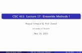 CSC 411: Lecture 17: Ensemble Methods Iurtasun/courses/CSC411/17_ensemble.pdfDi er in training strategy, and combination method I Parallel training with di erent training sets 1.Bagging(bootstrap