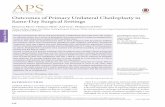 Outcomes of Primary Unilateral Cheiloplasty in Same-Day Surgical … · Outcomes of Primary Unilateral Cheiloplasty in Same-Day Surgical Settings Mansoor Khan 1, Hidayat Ullah 2,