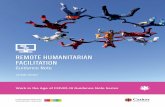 REMOTE HUMANITARIAN FACILITATION · REMOTE FACILITATION IN THE COVID-19 CONTEXT The standard fundamentals of good facilitation also apply to online events, but some differences and