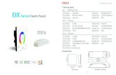 1. Technical Specs · DX4 RGBW Touch Panel Uninstall 5. Terminals: 100-240Vac Power Input Socket DMX Signal Output Socket 3 DX4 RGBW Touch Panel Short press “ID learning button”
