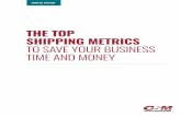 THE TOP SHIPPING METRICS TO SAVE YOUR BUSINESS ... WHITE PAPER The Top Shipping Metrics to Save our Business Time and Money 2 The U.S. Commerce Department reports that online retail