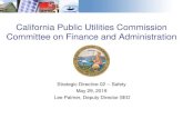 California Public Utilities Commission Committee on Finance and … · 2019. 5. 28. · – Using a risk management approach, the utilities identify the magnitude of cybersecurity