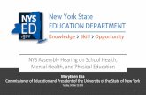 NYS Assembly Hearing on School Health, Mental Health, and ...nysed.gov/.../main/assembly-p-12-hearing-health-mh...Oct 23, 2018  · NYS Assembly Hearing on School Health, Mental Health,