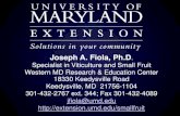 Joseph A. Fiola, Ph · Joseph A. Fiola, Ph.D.. Specialist in Viticulture and Small Fruit. Western MD Research & Education Center. 18330 Keedysville Road. Keedysville, MD 21756-1104