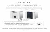 INSTRUCTION MANUAL Autofill Wallmount Water Boilers Mount... · Accessories Kit 5 Technical Data 6 Installing Burco water boiler 6 Operating Instructions 9-12 Descaling & Cleaning
