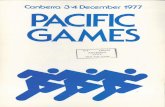 Pacific Games : Canberra 3-4 December 1977 · Canberra. on December 3 and 4. 1977. Thirty five top athletes from each of the five major athletics nations of the Pacific area - the
